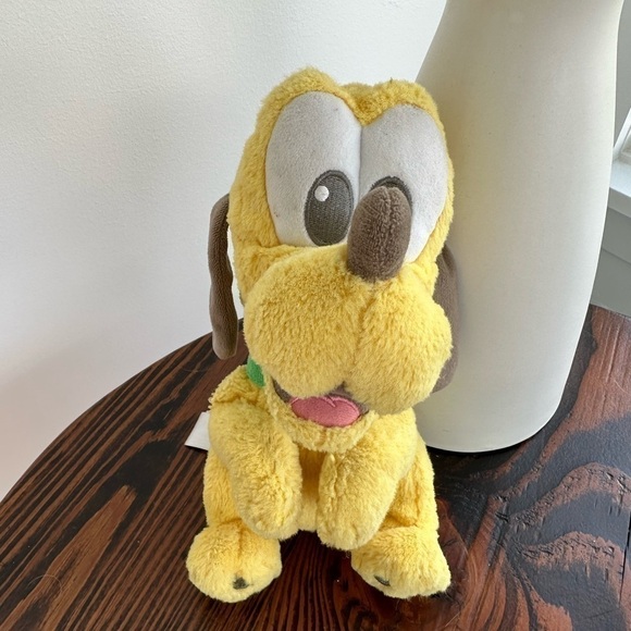 Disney Parks Baby Pluto Yellow Brown and White Soft Cuddle Stuffed Animal Plush - Picture 2 of 9